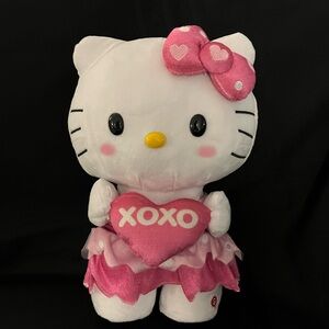 Sanrio Hello Kitty Valentine’s Animated Plush with Pink Dress and Heart